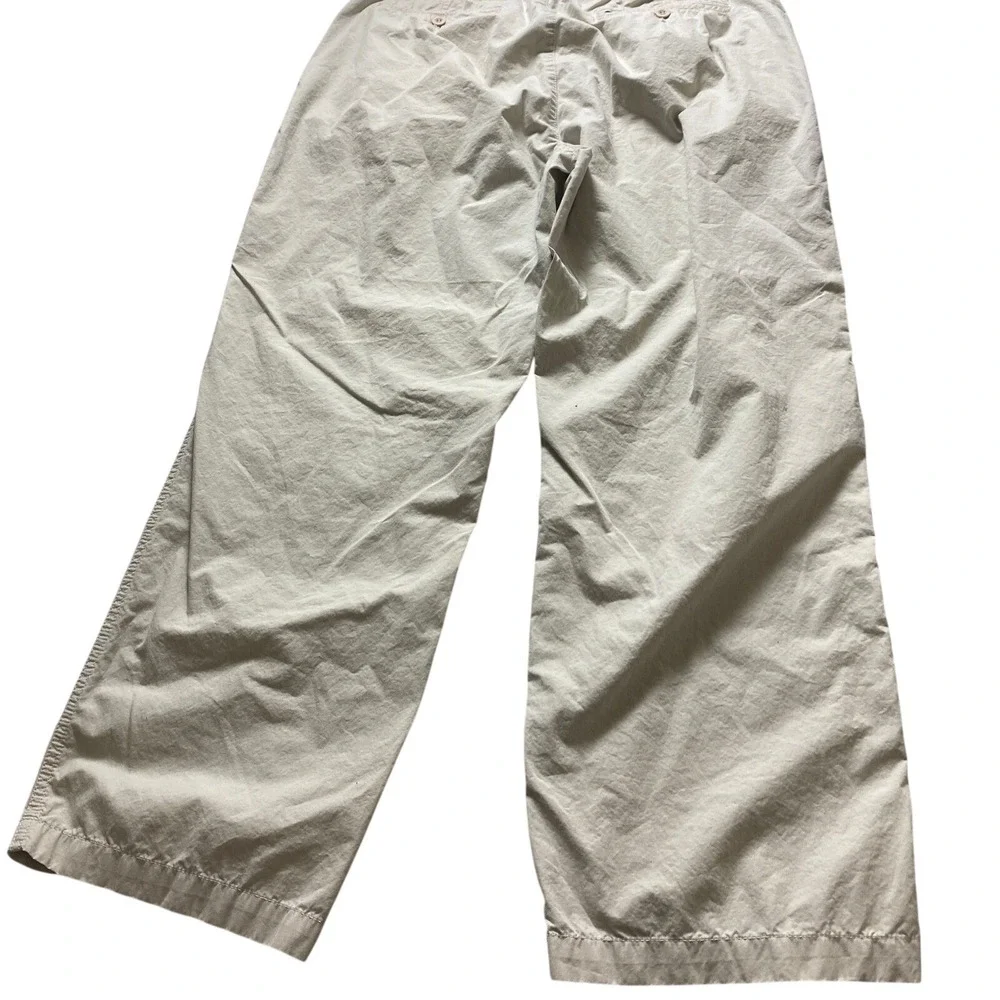 Beige Khaki Wide Leg‎ Pants Womens Relaxed Fit Casual Chinos
